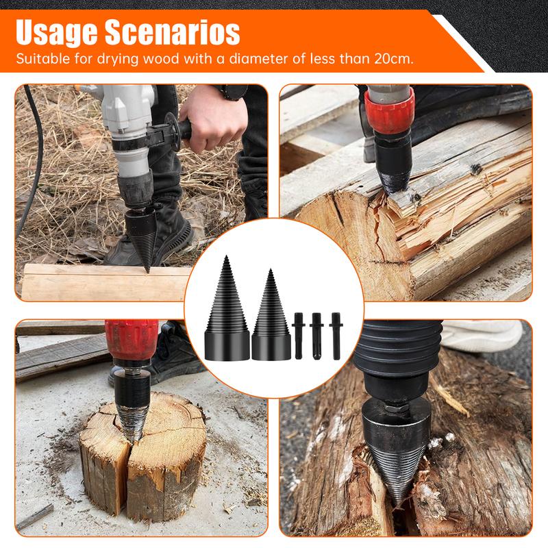 TitanSplit™ 32mm Heavy-Duty Firewood Drill Bit Set